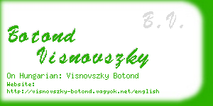 botond visnovszky business card